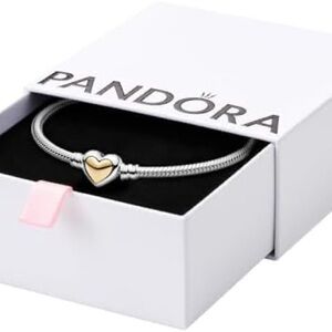 Coach Silver Bracelet with Gold Heart Charm